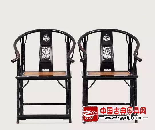 紫檀竹节圈椅-  中国古典家具网